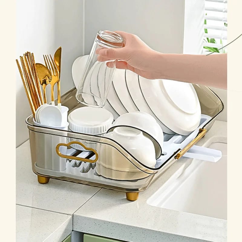 Transparent Dish Drainer Rack