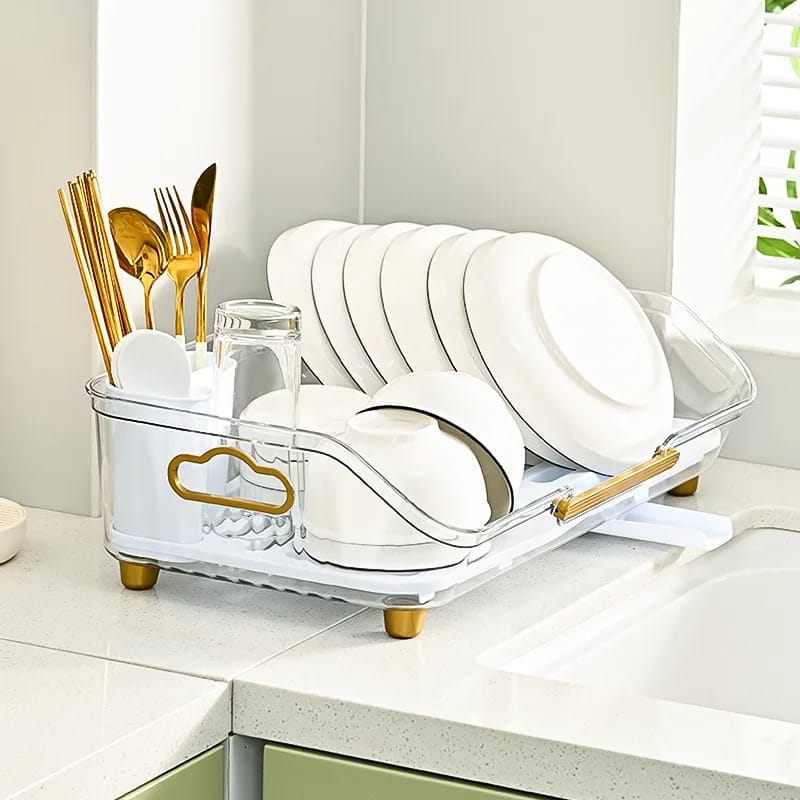 Transparent Dish Drainer Rack