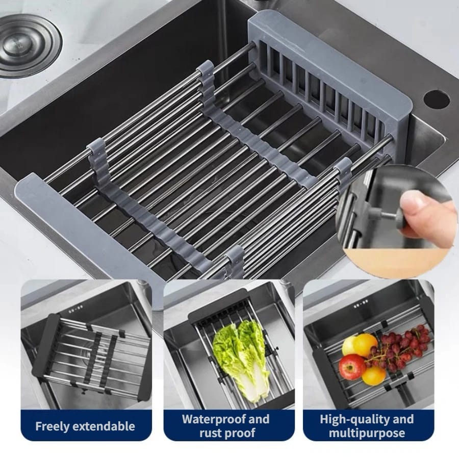 Adjustable Stainless Steel Drain Rack