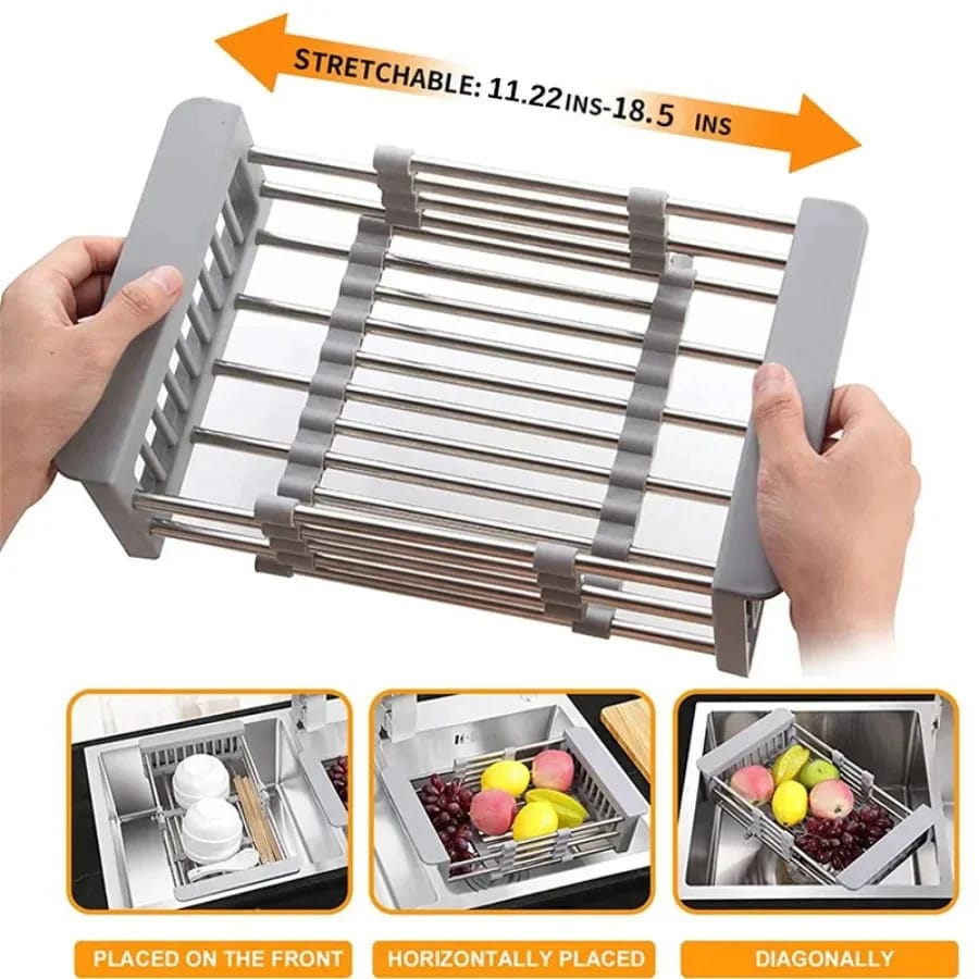 Adjustable Stainless Steel Drain Rack