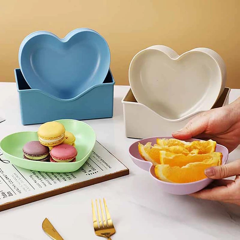 Heart Shaped Plate (Pack Of 8)